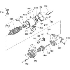 Starter Assembly for Kubota D1005-E4B Engine