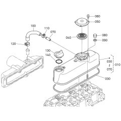 Head Cover Assembly for Kubota D1005-E4B Engine