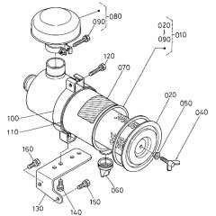 Air Cleaner Assembly for Kubota D1105-BG2 Engine