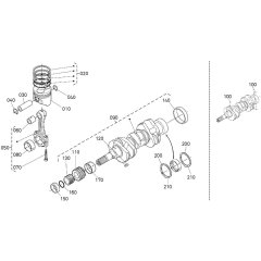 Crankshaft, Piston Assembly for Kubota D1105-BG2 Engine