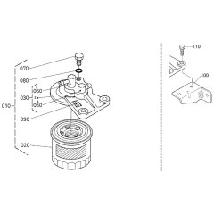 Fuel Filter Assembly for Kubota D1105-E2-BG Engine