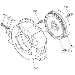 Flywheel Assembly for Kubota D1105-E2-BG Engine