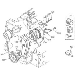 Pulley Assembly for Kubota D1402-BBS Engine
