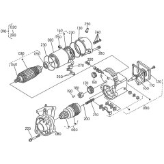 Starter Assembly for Kubota D1402-BBS Engine