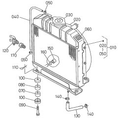 Radiator Assembly for Kubota D1402-BBS Engine