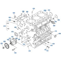 Crankcase Assembly for Kubota D1503-M-E2B Engine