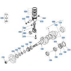Crankshaft, Piston Assembly for Kubota D1503-M-E2B Engine