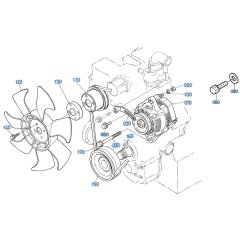 Pulley Assembly for Kubota D1503-M-E2B Engine