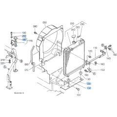 Radiator Assembly for Kubota D1503-M-E2B Engine