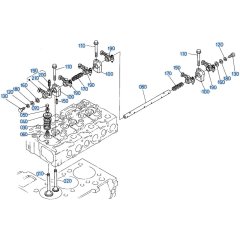 Rocker Arm Assembly for Kubota D1503-M-E2B Engine