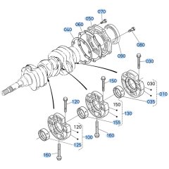 Main Bearing Case Assembly -1 for Kubota D1503-M-E2B Engine