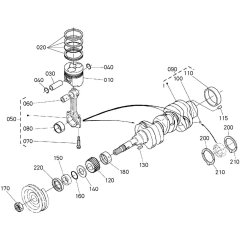 Crankshaft, Piston Assembly for Kubota D1503-M-E3B Engine