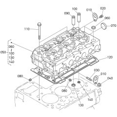 Cylinder Head Assembly for Kubota D1703-M-DI-E4B Engine