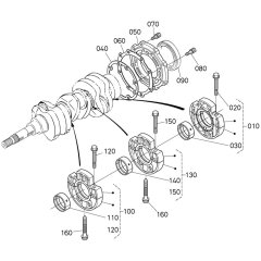 Main Bearing Case Assembly for Kubota D1703-M-DI-E4B Engine