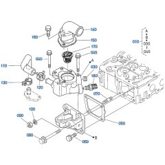 Water Flange Assembly for Kubota D1703-M-E3B Engine