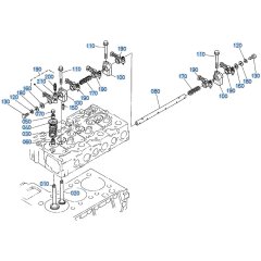 Rocker Arm Assembly for Kubota D1703-M-E3B Engine