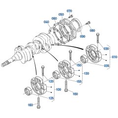 Main Bearing Case Assembly for Kubota D1703-M-E3B Engine