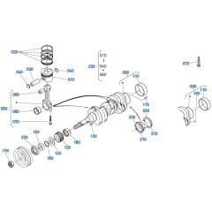 Crankshaft, Piston Assembly for Kubota D1703-M-E3B Engine