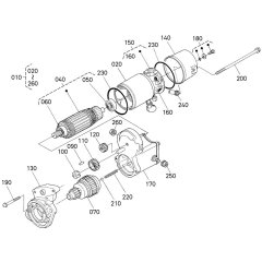 Starter Motor Assembly for Kubota D1803-CR-T-E5 Engine