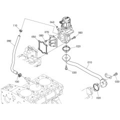 EGR Valve Assembly for Kubota D1803-CR-T-E5 Engine