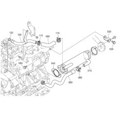 EGR Cooler Assembly for Kubota D1803-CR-T-E5 Engine