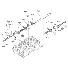 Rocker Arm Assembly for Kubota D1803-CR-T-E5 Engine