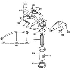 Fuel Filter Assembly for Kubota D722-BBS Engine