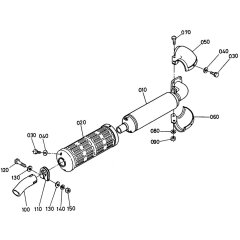 Muffler Assembly for Kubota D722-BBS Engine