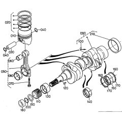 Crankshaft, Piston Assembly for Kubota D722-BBS Engine