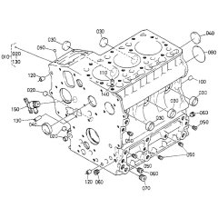 Crankcase Assembly for Kubota D782-EB Engine