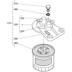 Fuel Filter Assembly for Kubota D902-E4B Engine