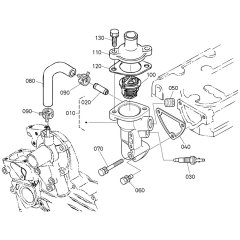 Water Flange Assembly for Kubota D902-E4B Engine