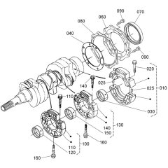 Main Bearing Case Assembly for Kubota D902-E4B Engine