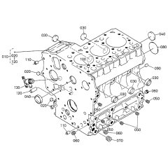 Crankcase Assembly for Kubota DF752-E2 Engine