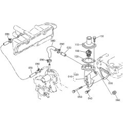 Water Flange Assembly for Kubota DF752-E2 Engine