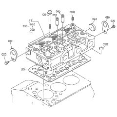 Cylinder Head Assembly for Kubota DF752-E2 Engine