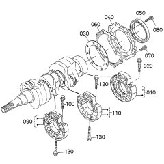 Main Bearing Case Assembly for Kubota DF752-E2 Engine