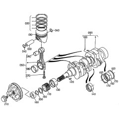 Crankshaft, Piston Assembly for Kubota DF752-E2 Engine