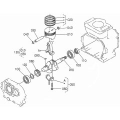 Crankshaft, Piston Assembly for Kubota GH170 Engine