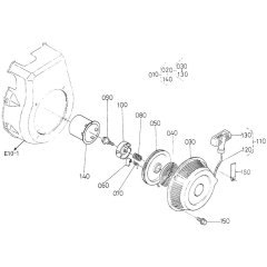 Recoil Starter Assembly for Kubota GH170 Engine