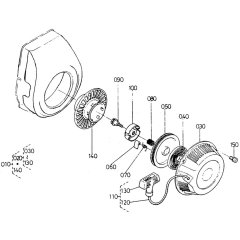 Recoil Starter Assembly for Kubota GS200 Engine