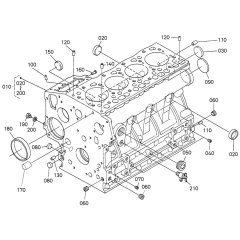 Crankcase Assembly for Kubota V1505-E3B Engine