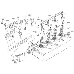 Nozzle Holder, Glow Plug Assembly for Kubota V1505-E3B Engine