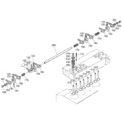 Rocker Arm Assembly for Kubota V1505-E3B Engine