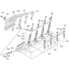 Nozzle Holder Assembly for Kubota V1505-E4B Engine