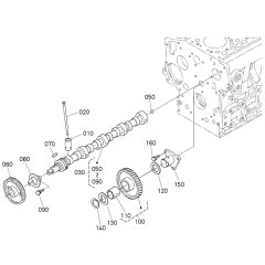 Camshaft Assembly for Kubota V1505-E4B Engine