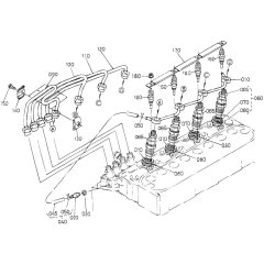 Nozzle Holder Assembly for Kubota V1505-EB Engine