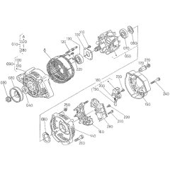 Alternator Assembly for Kubota V1505-EB Engine