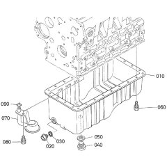 Oil Pan Assembly for Kubota V1505-EB Engine