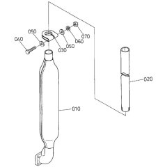 Muffler Assembly for Kubota V1505-EB Engine